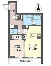 東武伊勢崎線 太田駅 徒歩20分の賃貸マンション 3階1LDKの間取り