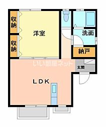 平塚ハイツ 1SLDKの間取図画像