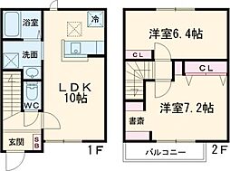 Pin tail 五岳 (パンテール ゴガク)　　　B 1階2LDKの間取り