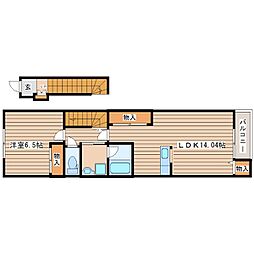 ALLOGGIO 2階1LDKの間取り