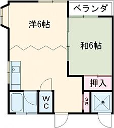 アークハイツ 2階2Kの間取り