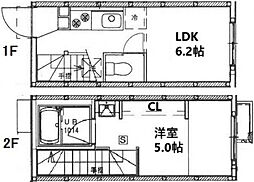 87gラポール本浦 1階1LDKの間取り