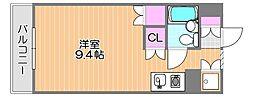 アクティブイン高島 1Kの間取図画像