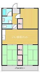 大野屋ビル 3LDKの間取図画像