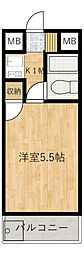 スタープラザ三筋 1Kの間取図画像