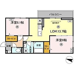 間取図画像 2LDK