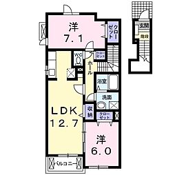 カーサ・セレノ3 2LDKの間取図画像