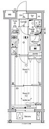 PREMIUMCUBE東高円寺 2Kの間取図画像