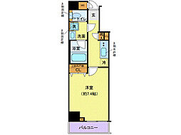 ディアレイシャス高井戸 4階1Kの間取り