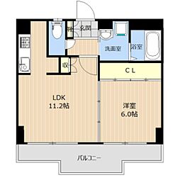 セルジュ水前寺公園 3階1LDKの間取り