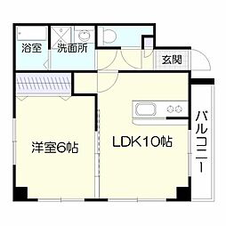プロムナードＫ 4階1LDKの間取り