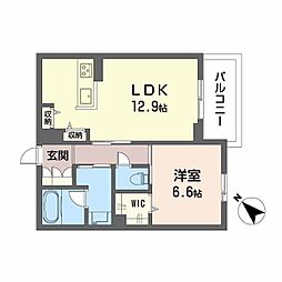 グリーンセント矢賀 302 2階1LDKの間取り