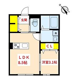 Bijou（ビジュ） 4階1LDKの間取り