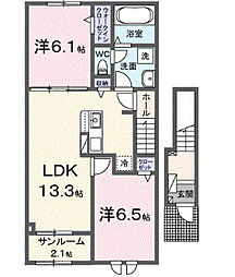エアリー・グレイス III 2LDKの間取図画像