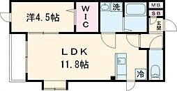 Ｇｒｏｗｔｈ　Ａｏｂａ 3階1LDKの間取り