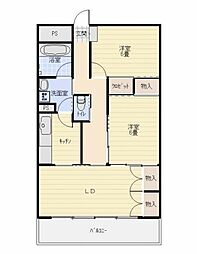 ヴィラ・フィオーレ 1階2LDKの間取り