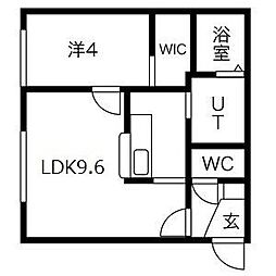 ウインダムヒル札幌駅前 4階1LDKの間取り