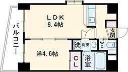 熊本市電A系統 神水交差点駅 徒歩7分の賃貸マンション 3階1LDKの間取り