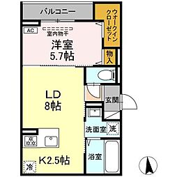 CLASSEUM仙台小田原　D棟 3階1LDKの間取り