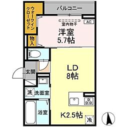 CLASSEUM仙台小田原　D棟 3階1LDKの間取り