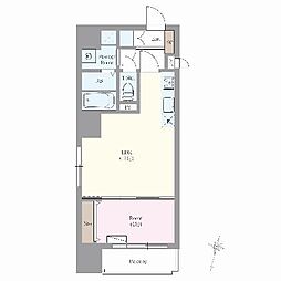 カスタリア勾当台公園 1LDKの間取図画像