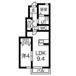 間取図画像 1LDK
