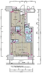 プレサンス名駅南ブリエ 10階1LDKの間取り