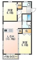 間取図画像 2LDK