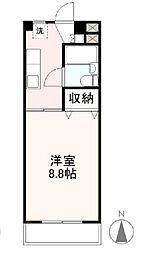 プレアール仏生山I・II 2階1Kの間取り