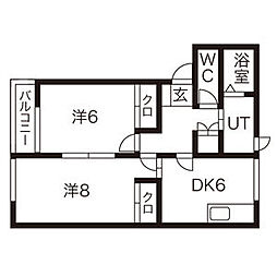 間取図画像 2DK