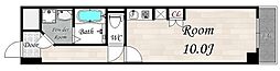 サンプラザ神楽 4階ワンルームの間取り