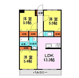 ＳＵＮ　ＡＮＧＥＬ’ｓ 1階3LDKの間取り