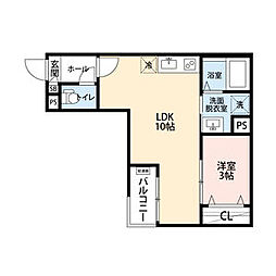 GRANDBLUE shohoI 3階1LDKの間取り