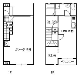 ラ・カシェット新宿 1階1LDKの間取り