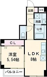 ティーズヴィラ 4階1LDKの間取り