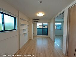 エイティエイト富の原II 201 2階2LDKのリビング/ダイニング