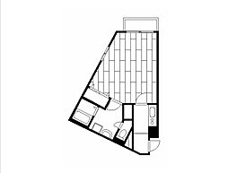 グリーンシンフォニー 2階1Kの間取り