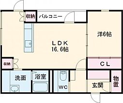 間取図画像 1LDK