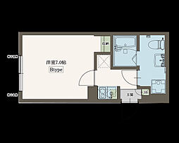 Ａｇｒａｎｄｅ一橋学園（エイグラン一橋学園） 3階1Kの間取り