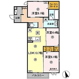Southern Gion 1階3LDKの間取り