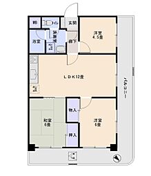 パレルミエール岡本 3LDKの間取図画像