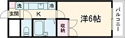 コート・デュ・ローズ 2階1Kの間取り
