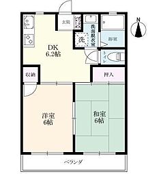 ダイナマイトＤＯＮ2 1階2DKの間取り