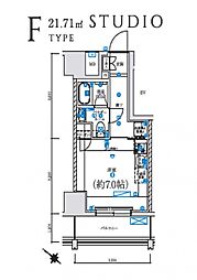 LEXE 横濱関内 10階ワンルームの間取り