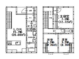 グランメゾンクレスト南蔵王I 1階3LDKの間取り