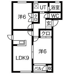 間取図画像 2LDK
