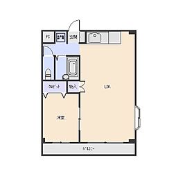 JR両毛線 国定駅 徒歩26分の賃貸アパート 1階1LDKの間取り