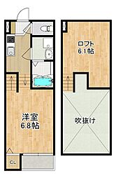 modern palazzo 諫早Sunny Hill 2階1SKの間取り