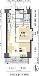 パークサイドレジデンス榴岡 8階1LDKの間取り