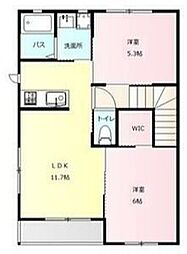 上毛電気鉄道 三俣駅 徒歩23分の賃貸アパート 2階2LDKの間取り